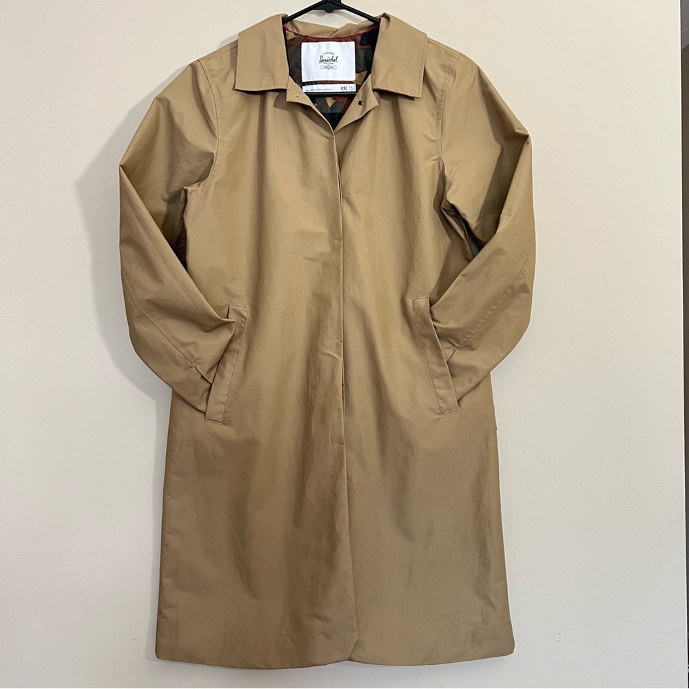 Herschel Supply Company Tan Trench Coat Classic Tailored Design View 4